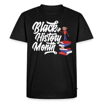 Melanin African American African American Woman - Men's Premium Organic T-Shirt - black - Front - Nico (187cm)