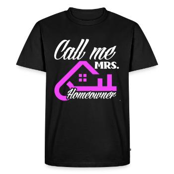 Cadeau d’achat de maison de propriétaire - T-shirt Premium bio Homme - noir - Devant - Nico (187cm)