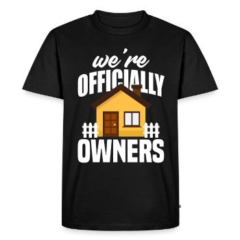 Cadeau d’achat de maison de propriétaire - T-shirt Premium bio Homme - noir - Devant - Nico (187cm)
