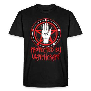 Protected By Witchcraft - Men's Premium Organic T-Shirt - black - Front - Nico (187cm)