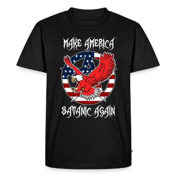 Make America Satanic Again - Men's Premium Organic T-Shirt - black - Front - Nico (187cm)
