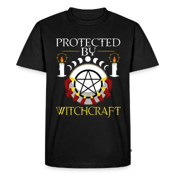 Protected By Witchcraft - Men's Premium Organic T-Shirt - black - Front - Nico (187cm)