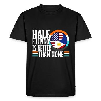 La moitié de Filipinio est meilleure que Nonen Philippines - T-shirt Premium bio Homme - noir - Devant - Nico (187cm)