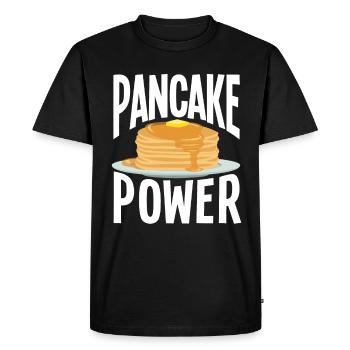 Funny Pancake Pancakes Gift - Men's Premium Organic T-Shirt - black - Front - Nico (187cm)