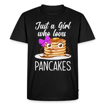 Funny Pancake Pancakes Gift - Men's Premium Organic T-Shirt - black - Front - Nico (187cm)