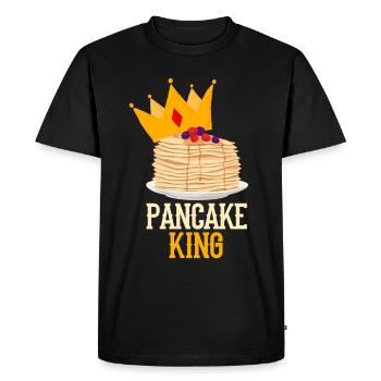 Funny Pancake Pancakes Gift - Men's Premium Organic T-Shirt - black - Front - Nico (187cm)