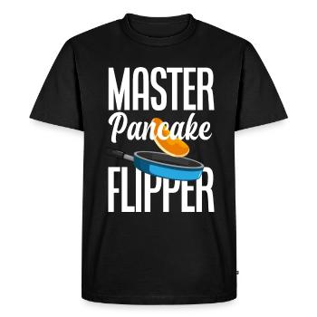 Funny Pancake Pancakes Gift - Men's Premium Organic T-Shirt - black - Front - Nico (187cm)