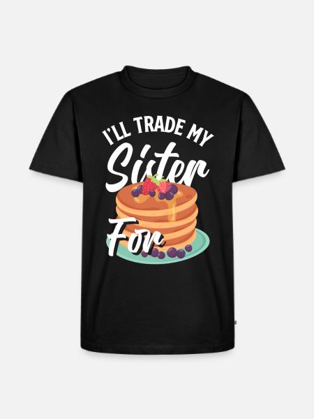 Funny Pancake Pancakes Gift - Men's Premium Organic T-Shirt - black
