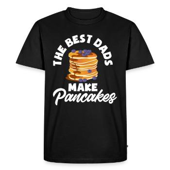 Funny Pancake Pancakes Gift - Men's Premium Organic T-Shirt - black - Front - Nico (187cm)