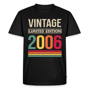 16e anniversaire Filles Garçons Né en 2006 - T-shirt Premium bio Homme - noir - Devant - Nico (187cm)