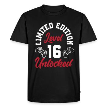 16th Birthday Young Gaming Gamer - Men's Premium Organic T-Shirt - black - Front - Nico (187cm)