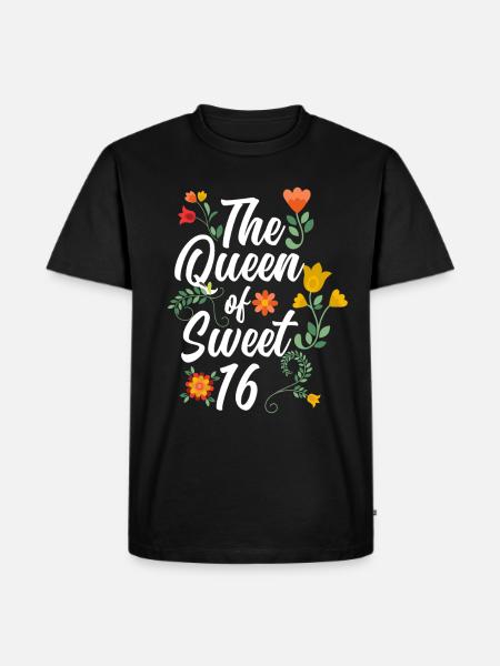 Fille du 16e anniversaire - T-shirt Premium bio Homme - noir