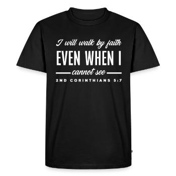 Jésus-Christ Christ Religion Religieux - T-shirt Premium bio Homme - noir - Devant - Nico (187cm)