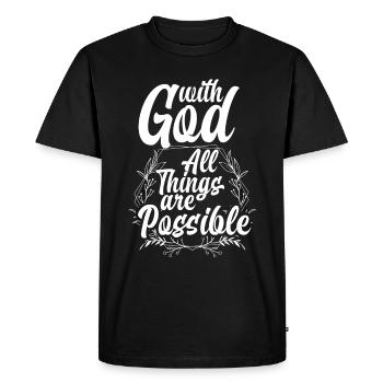 Jésus-Christ-Christ Religion Religieuse - T-shirt Premium bio Homme - noir - Devant - Nico (187cm)