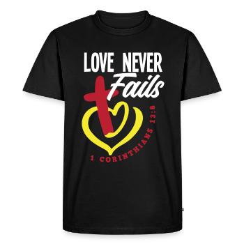 Jésus-Christ-Christ Religion Religieuse - T-shirt Premium bio Homme - noir - Devant - Nico (187cm)