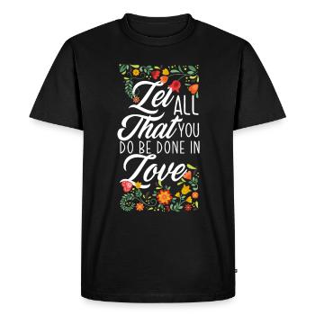 Jésus-Christ-Christ Religion Religieuse - T-shirt Premium bio Homme - noir - Devant - Nico (187cm)