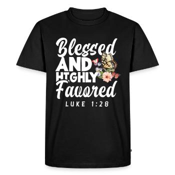 Jésus-Christ-Christ Religion Religieuse - T-shirt Premium bio Homme - noir - Devant - Nico (187cm)