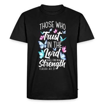 Jésus-Christ-Christ Religion Religieuse - T-shirt Premium bio Homme - noir - Devant - Nico (187cm)