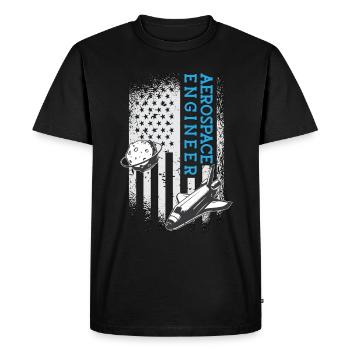 Aerospace Engineer Engineering Space Rocket - Men's Premium Organic T-Shirt - black - Front - Nico (187cm)