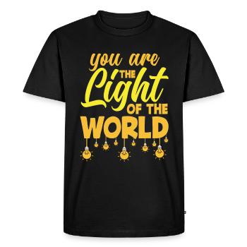 Jésus-Christ-Christ Religion Religieuse - T-shirt Premium bio Homme - noir - Devant - Nico (187cm)