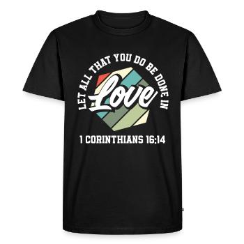Jésus-Christ-Christ Religion Religieuse - T-shirt Premium bio Homme - noir - Devant - Nico (187cm)