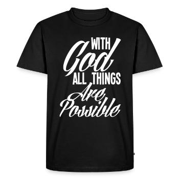 Jésus-Christ-Christ Religion Religieuse - T-shirt Premium bio Homme - noir - Devant - Nico (187cm)