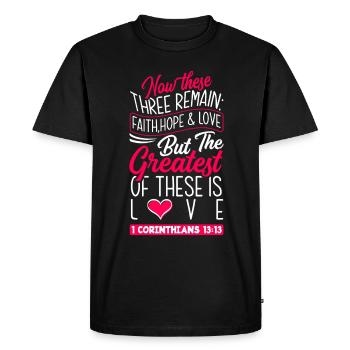Jésus-Christ-Christ Religion Religieuse - T-shirt Premium bio Homme - noir - Devant - Nico (187cm)