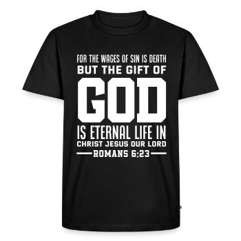 Jésus-Christ-Christ Religion Religieuse - T-shirt Premium bio Homme - noir - Devant - Nico (187cm)