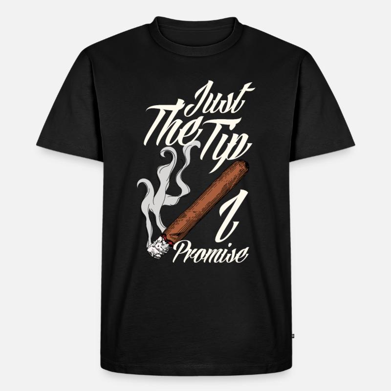 Lustiges Zigarre Rauchen Zigarrenraucher Geschenk - Männer Premium Bio T-Shirt - Schwarz