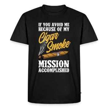 Drôle de cigare fumer Cigar Smoker Cadeau - T-shirt Premium bio Homme - noir - Devant - Nico (187cm)