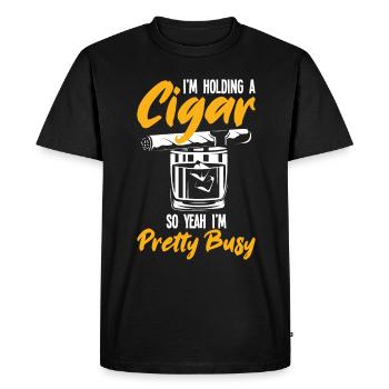Drôle de cigare fumer Cigar Smoker Cadeau - T-shirt Premium bio Homme - noir - Devant - Nico (187cm)