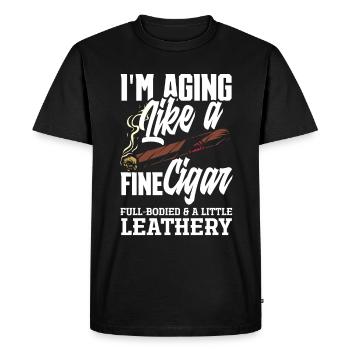Drôle de cigare fumer Cigar Smoker Cadeau - T-shirt Premium bio Homme - noir - Devant - Nico (187cm)