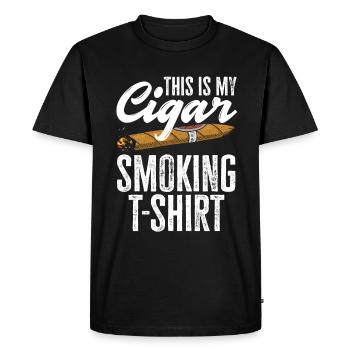 Drôle de cigare fumer Cigar Smoker Cadeau - T-shirt Premium bio Homme - noir - Devant - Nico (187cm)