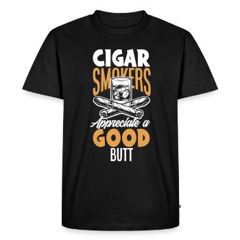 Drôle de cigare fumer Cigar Smoker Cadeau - T-shirt Premium bio Homme - noir - Devant - Nico (187cm)