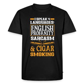 Drôle de cigare fumer Cigar Smoker Cadeau - T-shirt Premium bio Homme - noir - Devant - Nico (187cm)