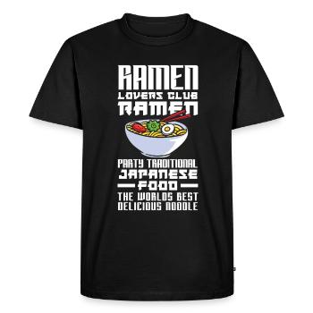 Funny Ramen Lover Gift - Men's Premium Organic T-Shirt - black - Front - Nico (187cm)