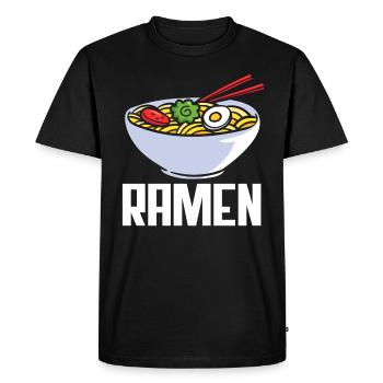 Funny Ramen Gift - Men's Premium Organic T-Shirt - black - Front - Nico (187cm)