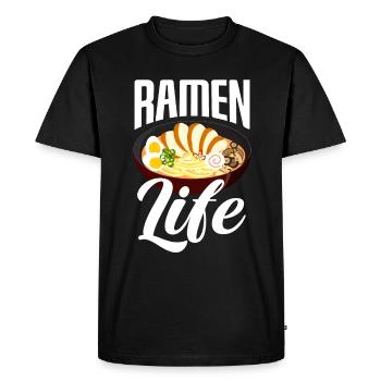 Funny Ramen Gift - Men's Premium Organic T-Shirt - black - Front - Nico (187cm)