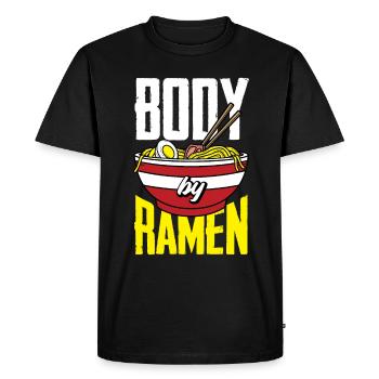 Funny Ramen Lover Gift - Men's Premium Organic T-Shirt - black - Front - Nico (187cm)