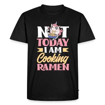 Funny Ramen Lover Gift - Men's Premium Organic T-Shirt - black - Front - Nico (187cm)