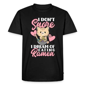 Funny Ramen Lover Gift - Men's Premium Organic T-Shirt - black - Front - Nico (187cm)