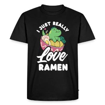 I Love Simply Ramen Funny Ramen Gift - Men's Premium Organic T-Shirt - black - Front - Nico (187cm)