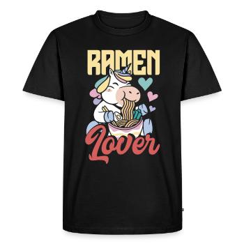 Funny Ramen Lover Gift - Men's Premium Organic T-Shirt - black - Front - Nico (187cm)