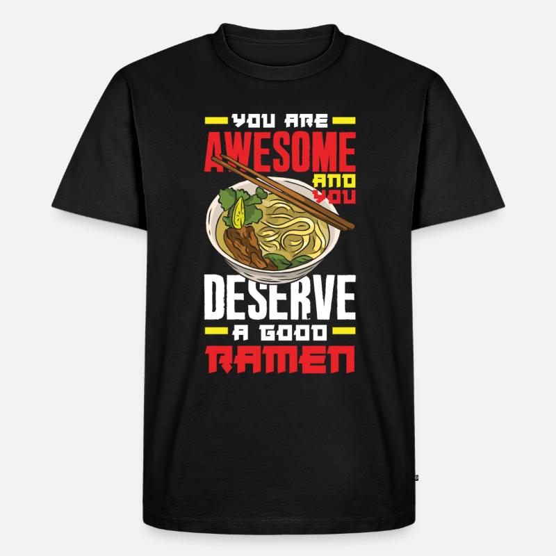 Lustiges Ramen Geschenk - Männer Premium Bio T-Shirt - Schwarz