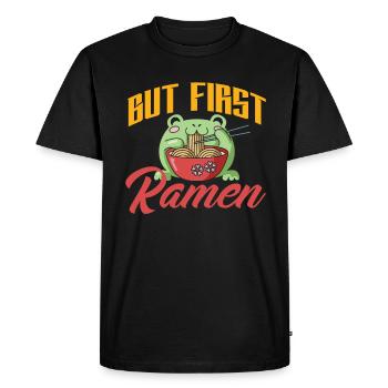 Funny Ramen Lover Gift - Men's Premium Organic T-Shirt - black - Front - Nico (187cm)