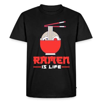 Funny Ramen Lover Gift - Men's Premium Organic T-Shirt - black - Front - Nico (187cm)