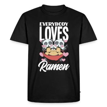Everyone loves ramen Funny ramen - Men's Premium Organic T-Shirt - black - Front - Nico (187cm)