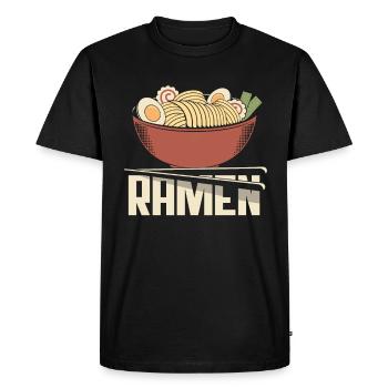 Funny Ramen Gift - Men's Premium Organic T-Shirt - black - Front - Nico (187cm)