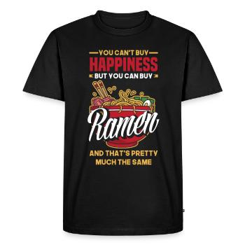 Funny Ramen Lover Gift - Men's Premium Organic T-Shirt - black - Front - Nico (187cm)