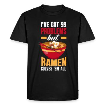 Funny Ramen Lover Gift - Men's Premium Organic T-Shirt - black - Front - Nico (187cm)